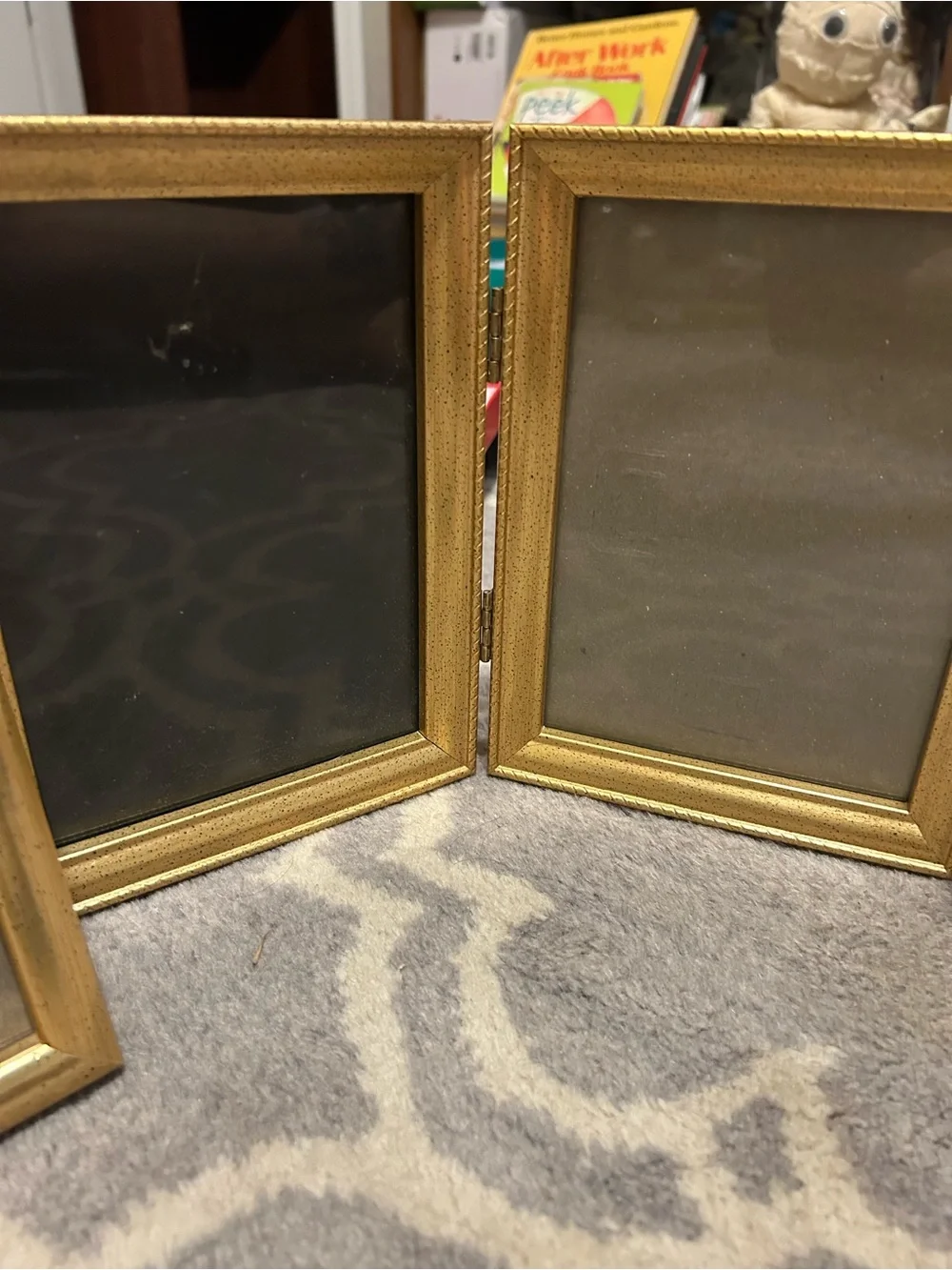 Source Unknown Gold Double Folding Picture Frame